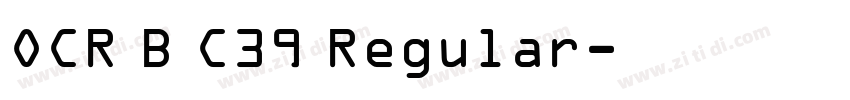 OCR B C39 Regular字体转换